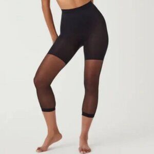 SPANX Black Footless Body Shaping Pantyhose  size F